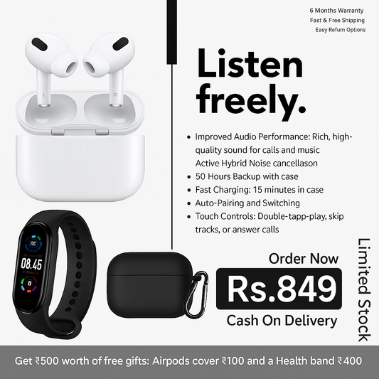 Airpods Pro 2 (ANC Working) (6 Months Replace Warranty)